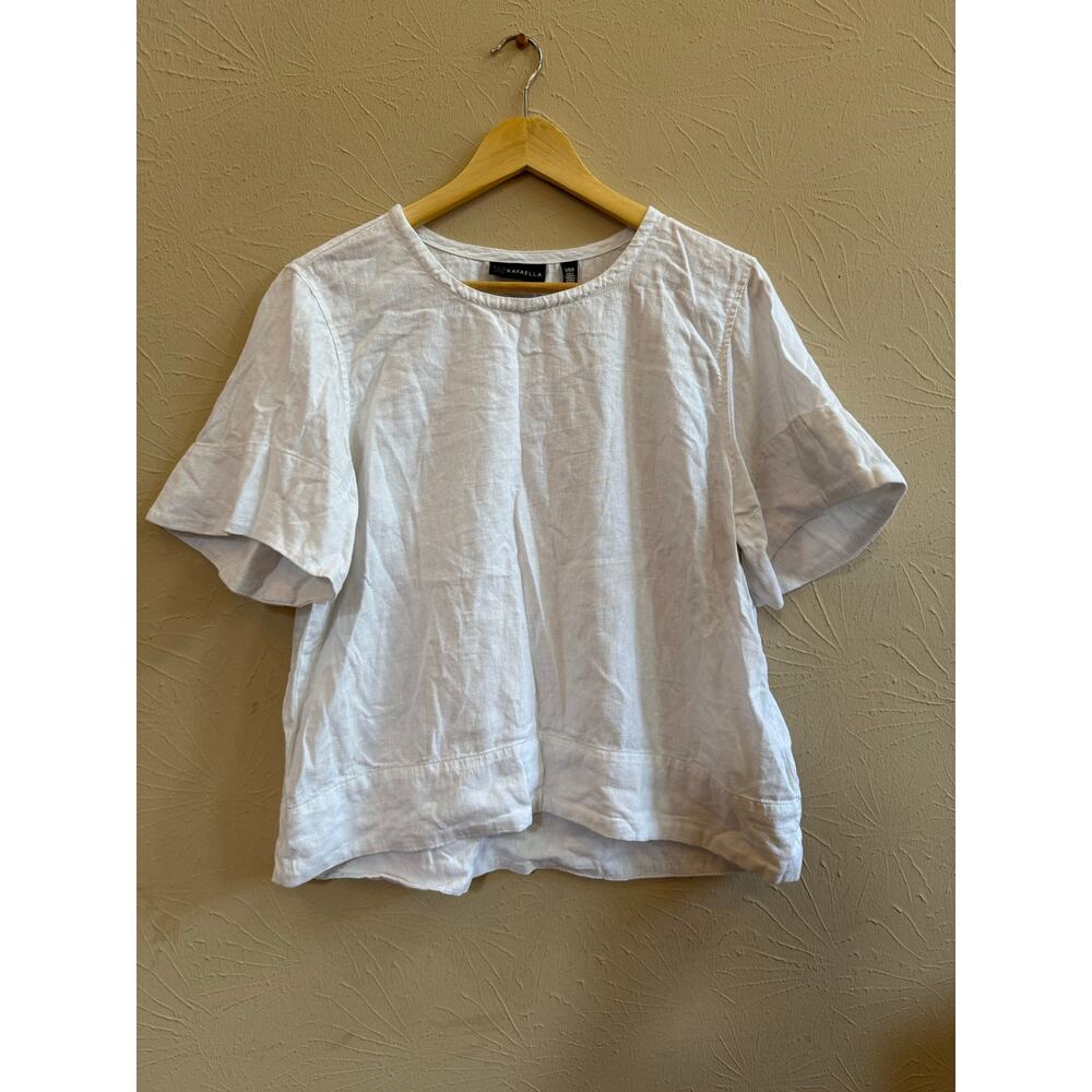 Rafaella Linen Blend Top Size Large